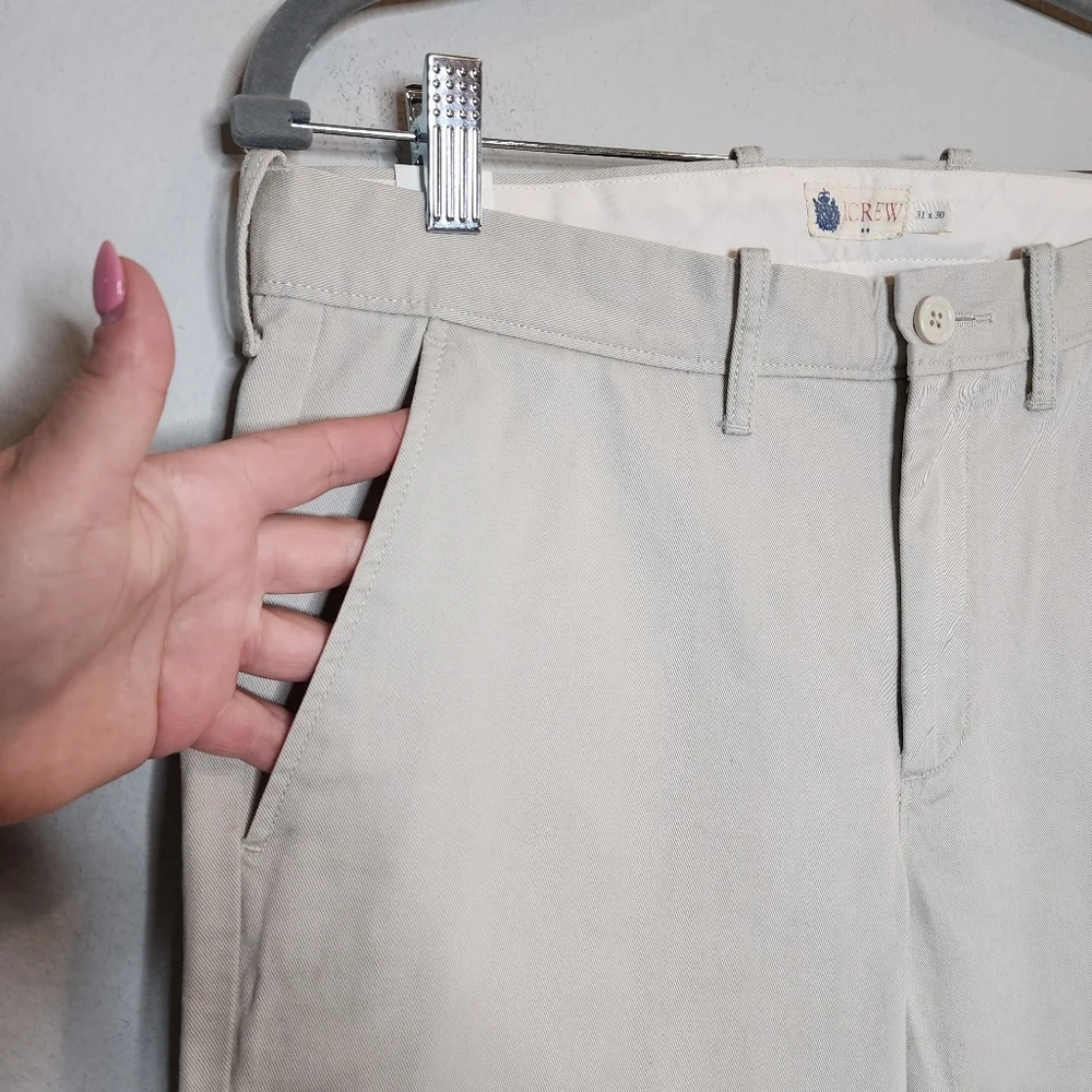 NWT J. Crew Urban Slim‎ Fit Light Beige Chino Pants Men's Size 31×30